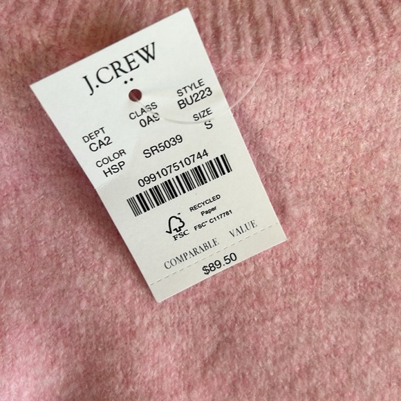 J. Crew Pink crewneck sweater in extra-soft yarn size S - Picture 7 of 8